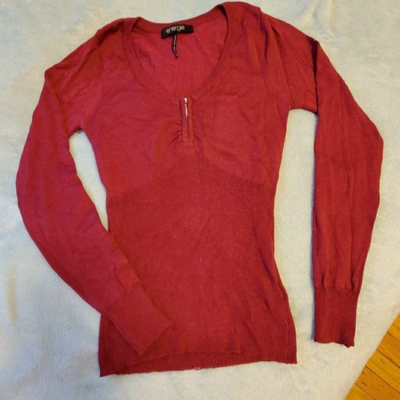 Magenta Ribbed Sweater - Picture 2 of 3